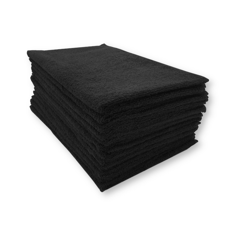 12 schwarze Absolute Complexion-Handtücher