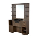 OKE 2B Barber Schminktisch – Dunkles Holz