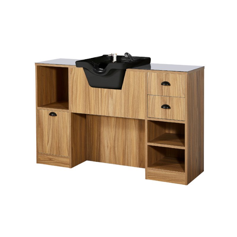 OKE 4BR Barber Schminktisch – Helles Holz
