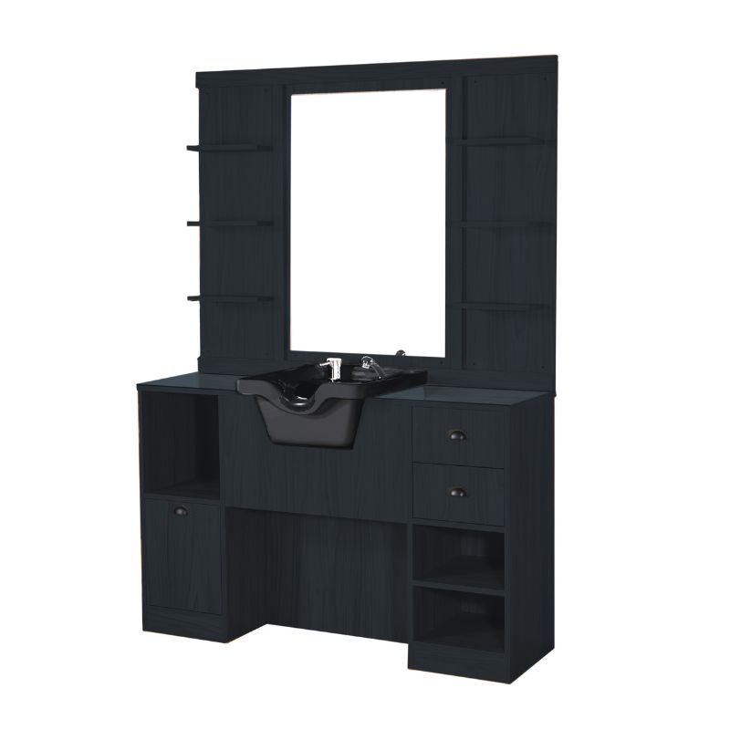 OKE 2 98 Barber Schminktisch – Schwarzes Holz