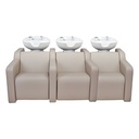  ALBA SOFA RELAX Champú 3 plazas - (Cuenca: Blanc, Couleur de revêtement: P3 - Crème)