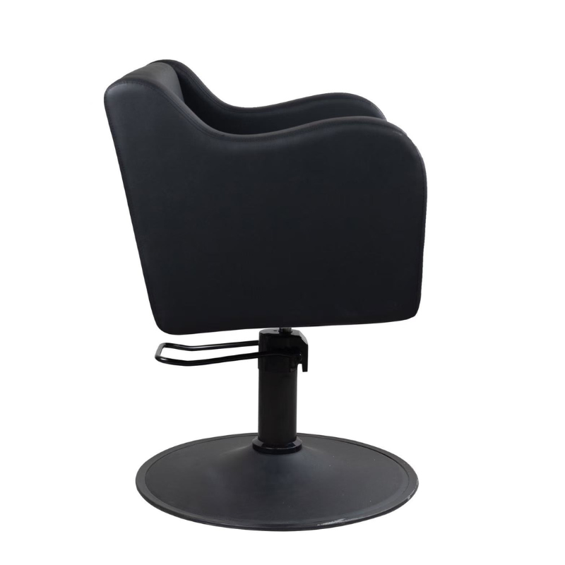 Roma_Fauteuil_coiffure_base_ronde_noir_coté_Malys_Equipements